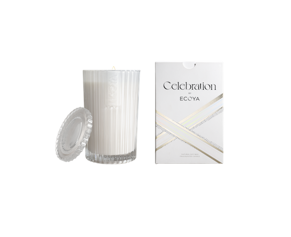 Ecoya Celebration Candle 345g  (white musk & warm vanilla)